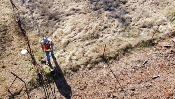 Property Line Staking for Fence Installation